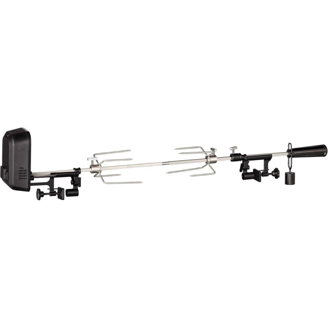 Grillspiess Pro S aus Edelstahl fuer Hyde 3 werkzeuglose Montage Belastung von 10 kg laufruhiger Elektromotor Betrieb durch Batterien oder Netzteil BBQ Grillzubehoer 7912