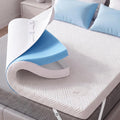 Gel Matratzen Topper 180x200cm H2H3 6cm Matratzentopper Weicher Gelschaum Memory Mattress Topper Matratzenauflage fuer Schlafsofa Bett Boxspringbett Gaestebett Atmungsaktiv Oeko-TEX Zertifiziert