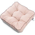 TexDeko Ecolen Loungekissen Stuhlkissen 55x55x12 cm Sitzauflagen Gartenmoebel Polsterauflagen UV-Schutz Wasserabweisend Bodenkissen Outdoor Rattanmoebel Beige