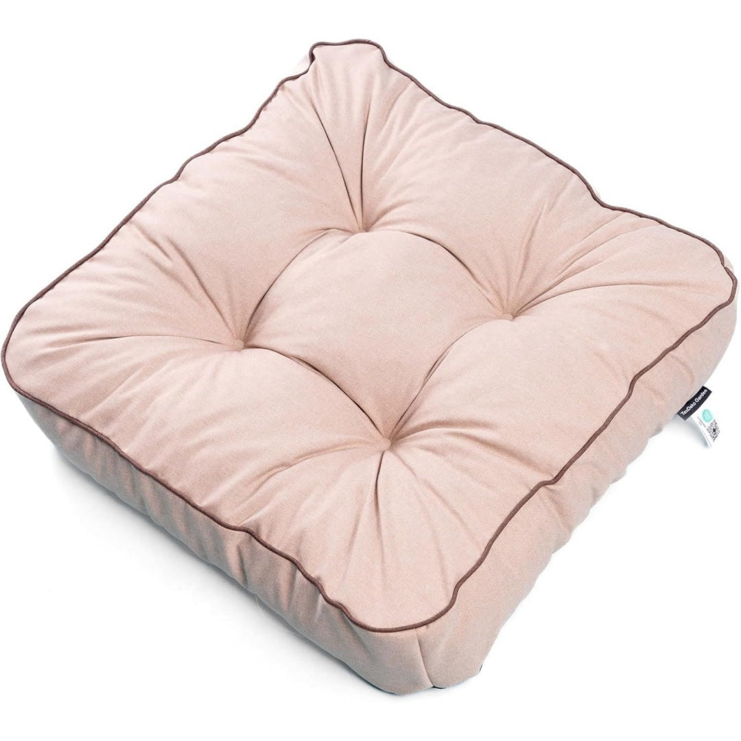 TexDeko Ecolen Loungekissen Stuhlkissen 55x55x12 cm Sitzauflagen Gartenmoebel Polsterauflagen UV-Schutz Wasserabweisend Bodenkissen Outdoor Rattanmoebel Beige