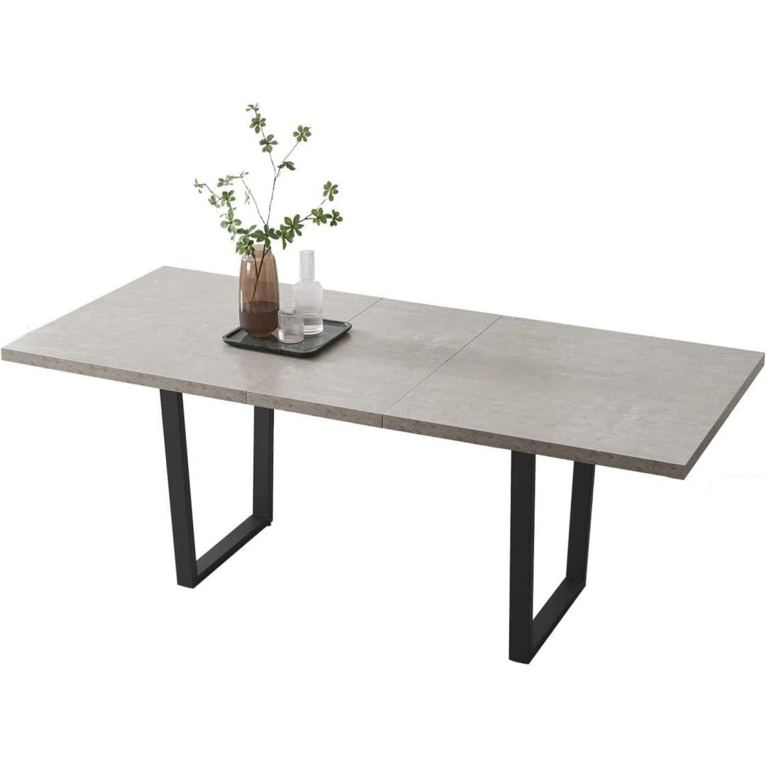 JIEXI Esstisch Mit 4-8 Stuehlen Set Esszimmertisch Ausziehbar Tisch Esszimmer Essgruppe Mit 4-8 Stuehle MDF-Platten Holztisch Geeignet Fuer Wohnzimmer Kueche