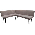 HTI living Eckbank 154 x 195 cm Mesilla kurzer Schenkel Links Sitzbank Polsterbank Braun