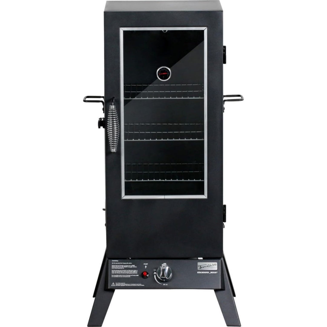 TrendLine Gas-Raeucherofen Meran Gasgrills Holz Holzkohle Silber