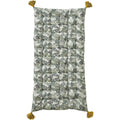 Vertbaudet HANO Bodenmatte Gruen - Baumwolle Polyester - 120 x 60 cm 8 cm dick - Tropisch Blattmuster - Weich - Indoor - Spielen oder tragbare Sitzgelegenheit