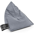 Lumaland Olefin Collection Triangle Sitzsack Indoor Outdoor wetterfest Design Sitzkissen Outdoor UV- chlor- salzwasserresistentes Olefin-Polymergewebe ergonomisches Sitzgefuehl 40 cm Sitzhoehe