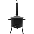 Utschak Feuerofen mit Abzugsrohr Uchag Grillen Kochen mit Outdoorkueche Utschak XL - mit 22 Liter Kazan