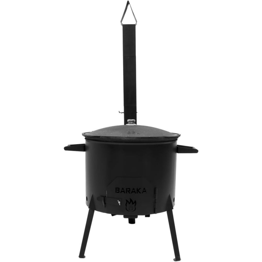 Utschak Feuerofen mit Abzugsrohr Uchag Grillen Kochen mit Outdoorkueche Utschak XL - mit 22 Liter Kazan